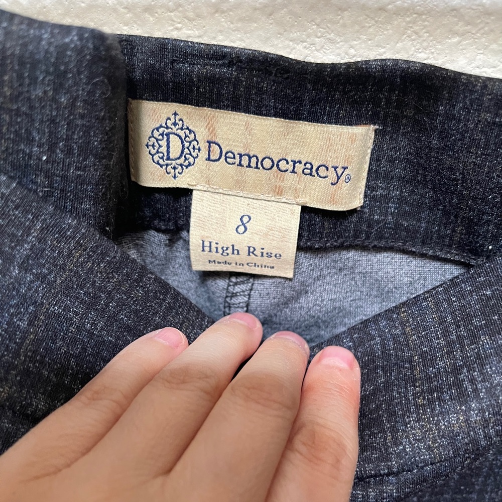 Democracy Brown Plaid High Rise straight Leg Crop Pants size 8 - Picture 3 of 7
